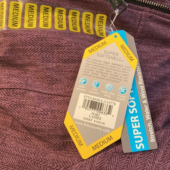 FREE COUNTRY Women's Freeform Hooded Jacket, NWT M thumb holes - Picture 5 of 5